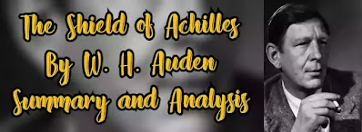 The Shield of Achilles was first published in Poetry October 1952, was later included in the volume of poems entitled, The shield of Achilles and in the Collected Shorter Poems. The Shield of Achilles is the title poem in the collection. The shield here symbolizes an image of the human condition.