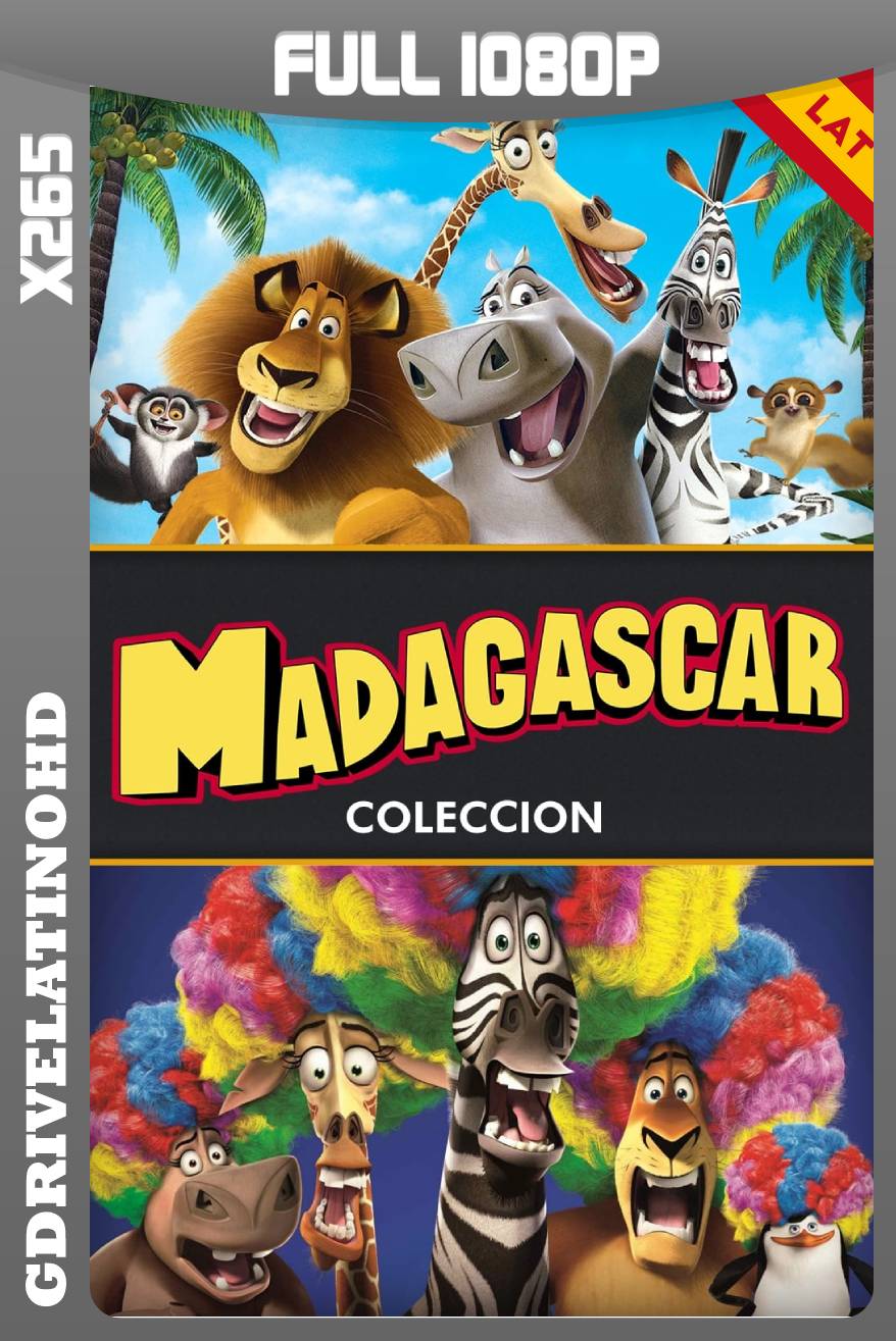 Madagascar – Colección (2005-2012) BDRip 1080p x265 Latino-Ingles MKV