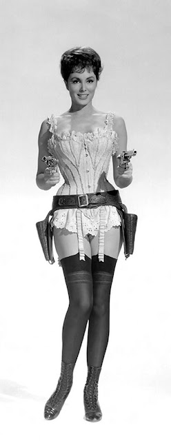 Charlene Holt as a two-gun toting Saloon Girl
