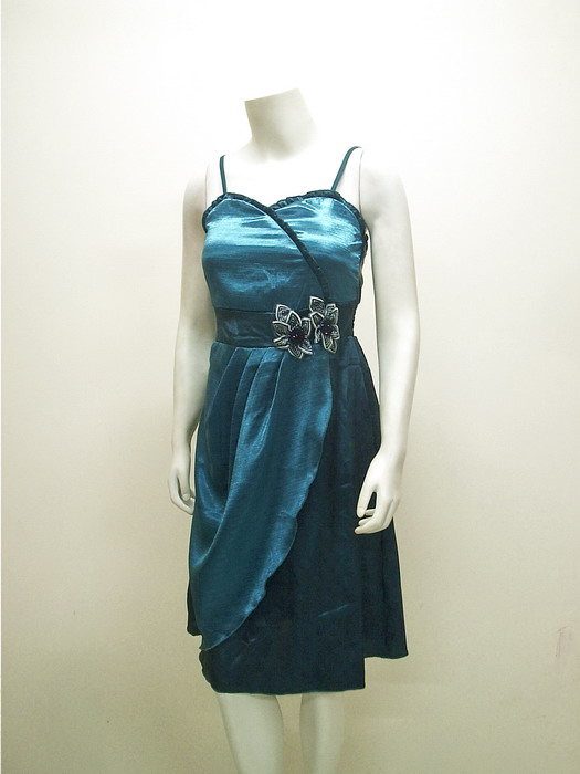  Ladies  Pretty Simple Gaun  Pesta Satin Import LC 3517 