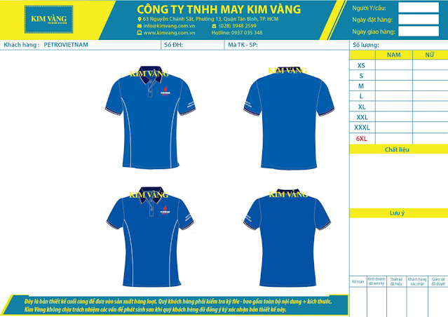 Đồng phục áo thuntập đoàn dầu khí Petrovietnam