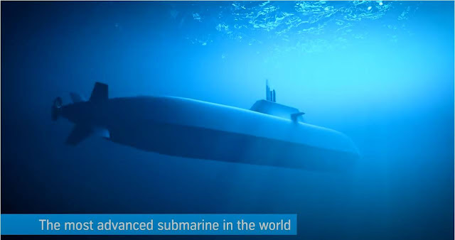 Concepto 3D del submarino U212CD - © TKMS