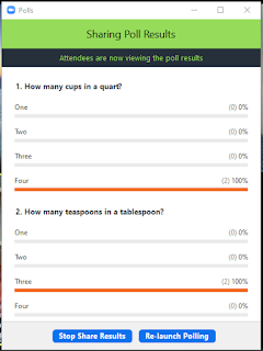 The poll results shared with the class