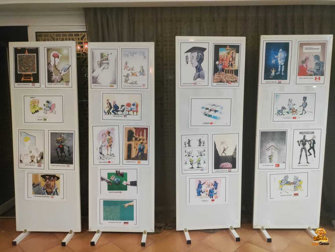 Photos from inauguration of the 6th international caricature competition, Morocco