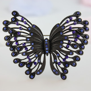 Butterfly Brooches, Rhinestone Brooches