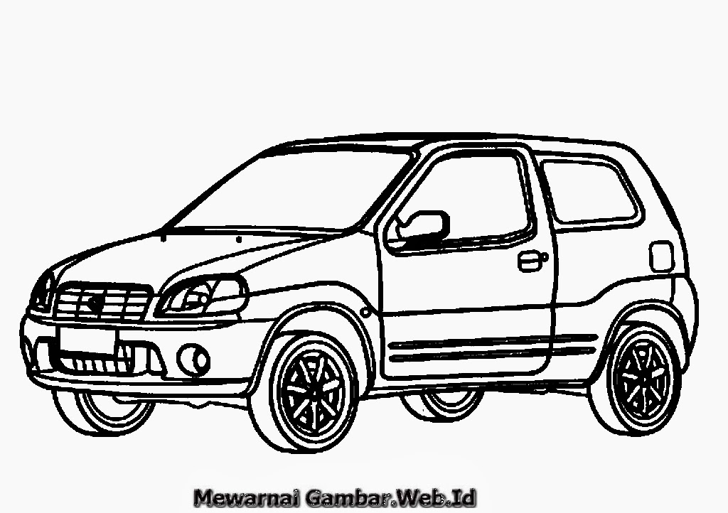 Gambar Mewarnai Mobil Suzuki | Mewarnai Gambar