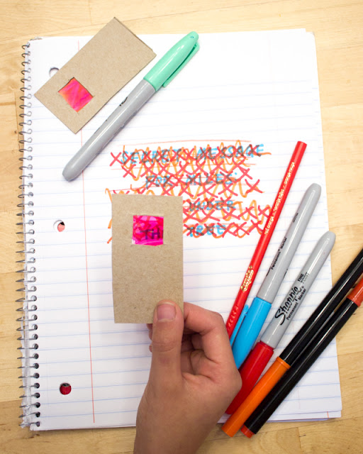 How to make an easy secret message decoder craft with kids from recycled materials