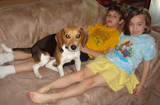 Cookie and Kids on Couch