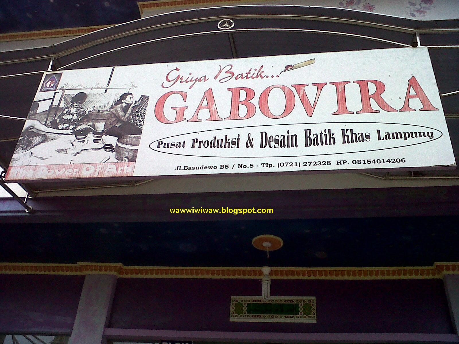 waw s land Gabovira Ikon Batik  Lampung 