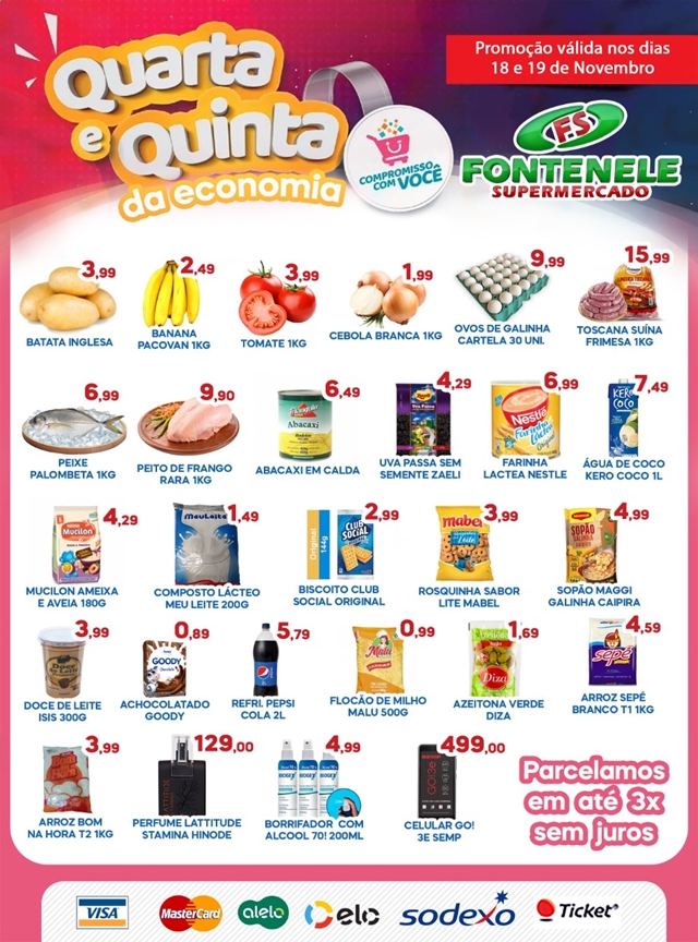 APROVEITE AS OFERTAS DESTA QUARTA E QUINTA-FEIRA (1 NO FONTENELE SUPERMERCADO EM COCAL-PI