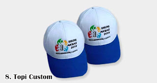 Topi Custom merupakan salah satu souvenir lokal yang cocok untuk acara reuni