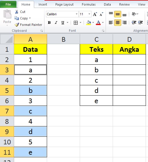 Cara Mengambil Hanya Data Teks Dalam Sebuah Kolom