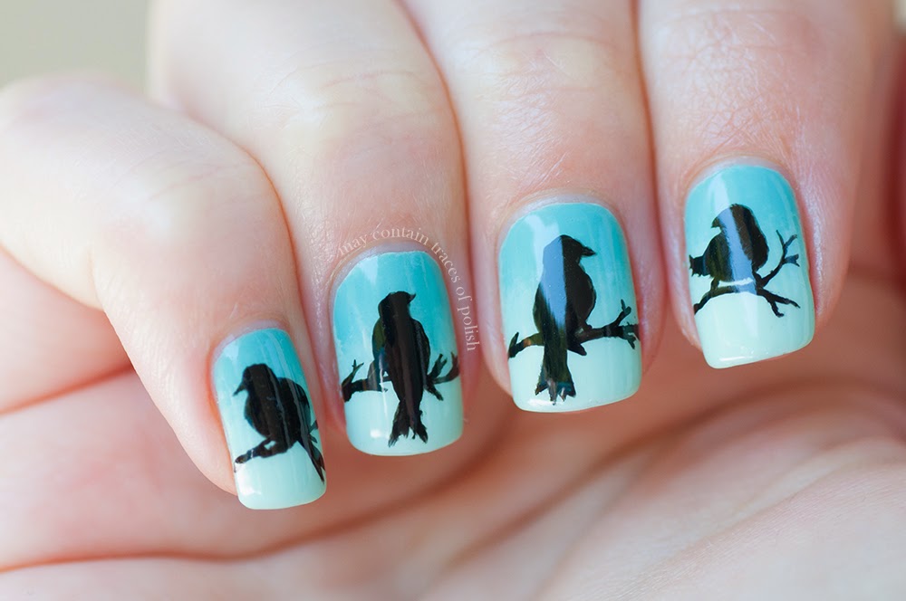 Download Bird nail art | Silhouette nails, Bird nail art, Nail art ...