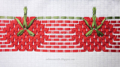 Bordado yugoslavo tomate bordado con cintas
