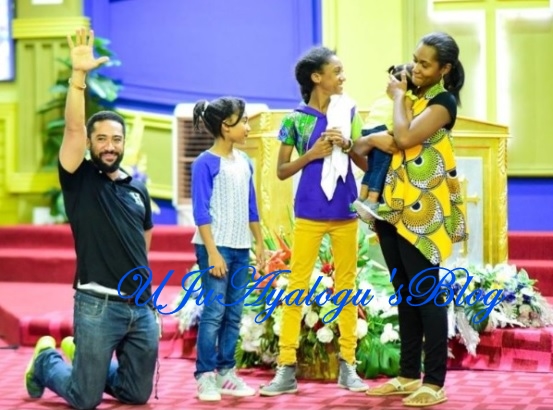 [Photo] : Beautiful Family of Majid Michel in church