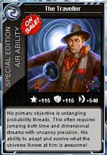 The Traveller card at Superhero City