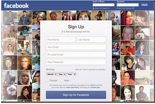 Facebook Login Welcome Home Page 