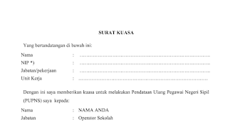 Surat Kuasa PUPNS