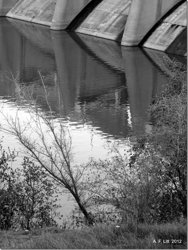 Nimbus Dam.  American River.  Gold River, California.  December 8, 2012.  Featured: December 8, 2012.