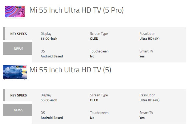 يعد Mi TV 5 و Mi TV 5 Pro رسميًا كأحدث طرز التلفزيون الذكي من Xiaomi. تم الكشف عنها في وقت سابق اليوم كجزء من عرض منتجات الشركة في بكين ، وسيتم تقديم طرازات Mi TV الجديدة بحجم 55 بوصة و 65 بوصة و 75 بوصة. تشترك طرازا Mi TV 5 و Mi TV 5 Pro في عدد من الميزات والمواصفات ، ولكن الاختلافات الرئيسية بين النموذجين هي عدم وجود شاشة Quantum Dot ، وتقنية MEMC لتنعيم الحركة ، و HDR 10+ على متغير غير Pro.