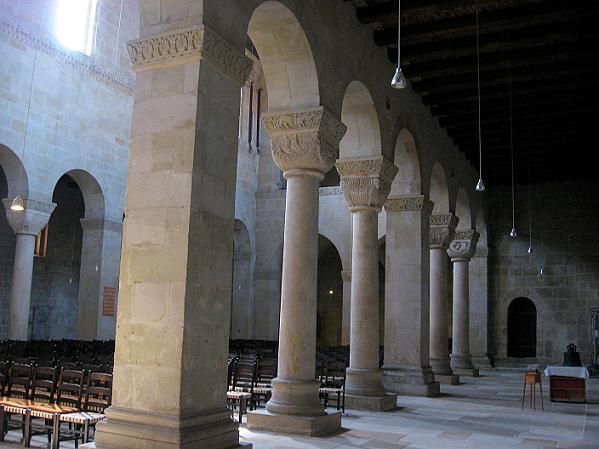 The choir to the east was rebuilt in the Gothic style 