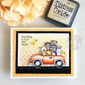 Sunny Studio Stamps: Frilly Frame Dies Cruising Critters Birthday Card by Candice Fisher