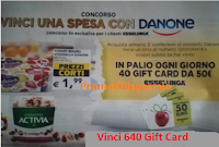 Logo Vinci una spesa con Danone : in palio 640 Gift Card Esselunga da 50€. Anticipazione!