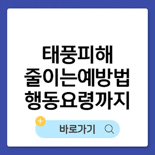 태풍 피해 줄이는 예방방법부터 행동요령 총정리 썸네일