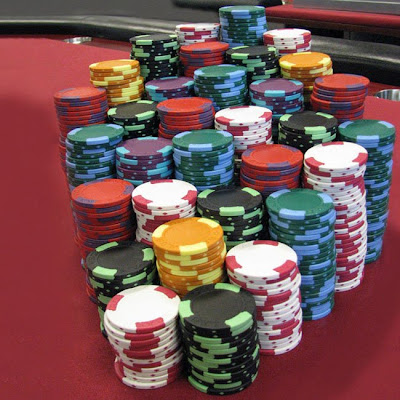 Stacks of poker chips