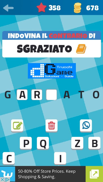 Sinonimi e Contrari (Il Gioco) soluzione livello 351-360