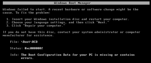 Boot error