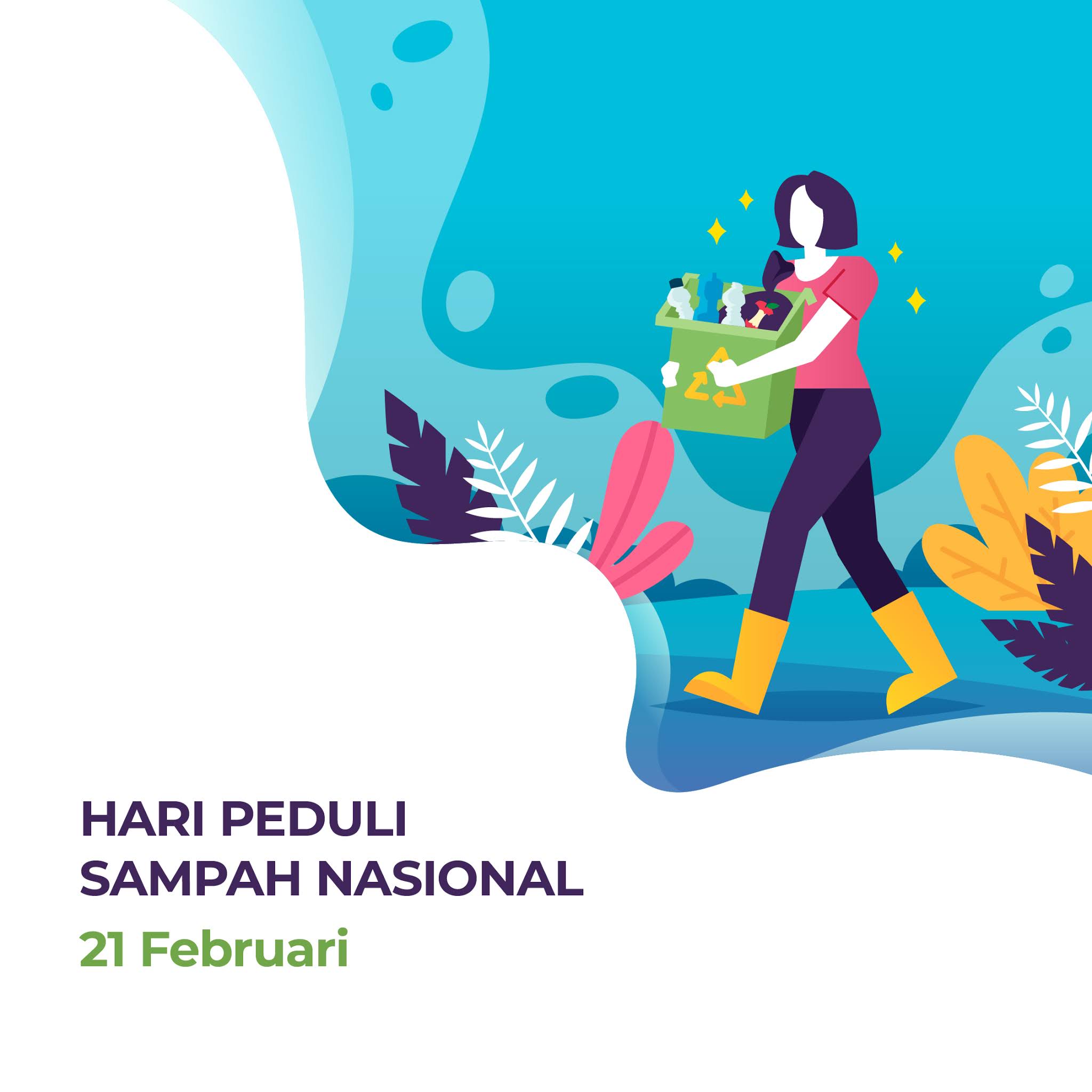 Kumpulan Gambar Desain Template Hari Peduli Sampah Nasional 2021