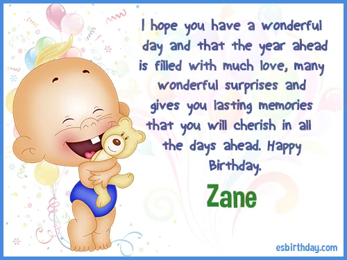 Zane Happy birthday