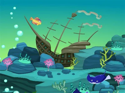 Mystical Submarine Treasure Adventure Juegos de Escape Stripes House