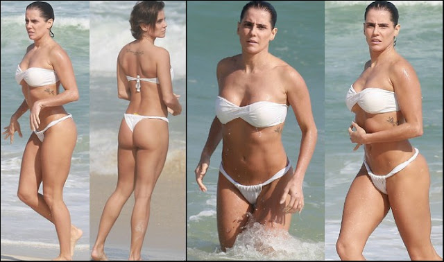 Deborah Secco biquíni na praia