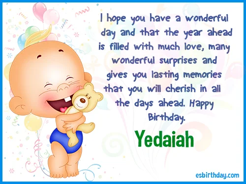 Yedaiah Happy Birthday