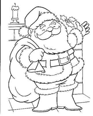 Santa Claus Coloring Pages on Wallpapers Download  Christmas Coloring Pages For Kids   Santa Claus