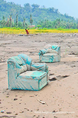 disaster cold lava of Merapi in Magelang District of Indonesia