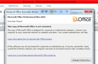 Cara Memperbaiki "Product Activation Failed" Pada Microsoft Office Semua Versi