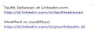 Taufik Setiawan at linkedin dot com