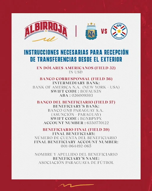 Venta de Entradas para Paraguayos, Argentina vs Paraguay