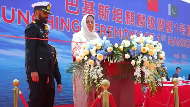 CEREMONIA DE BOTADURA EN CHINA DEL PRIMER SUBMARINO CLASE HANGOR DE LA ARMADA DE PAKISTÁN