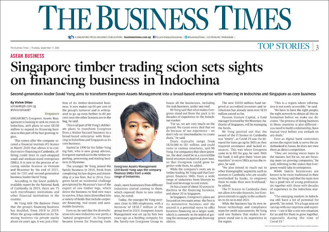 The Business Times là nhật báo tài chính duy nhất tại Singapore. Tờ báo thường đề cập các chủ đề về khởi nghiệp, bất động sản, lối sống và doanh nghiệp, thông tin về ASEAN. Ảnh: SPH Media