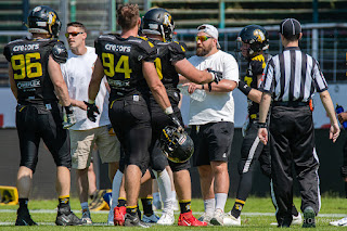 Sportfotografie GFL2 American Football Münster Blackhawks Langenfeld Londhorns Olaf Kerber