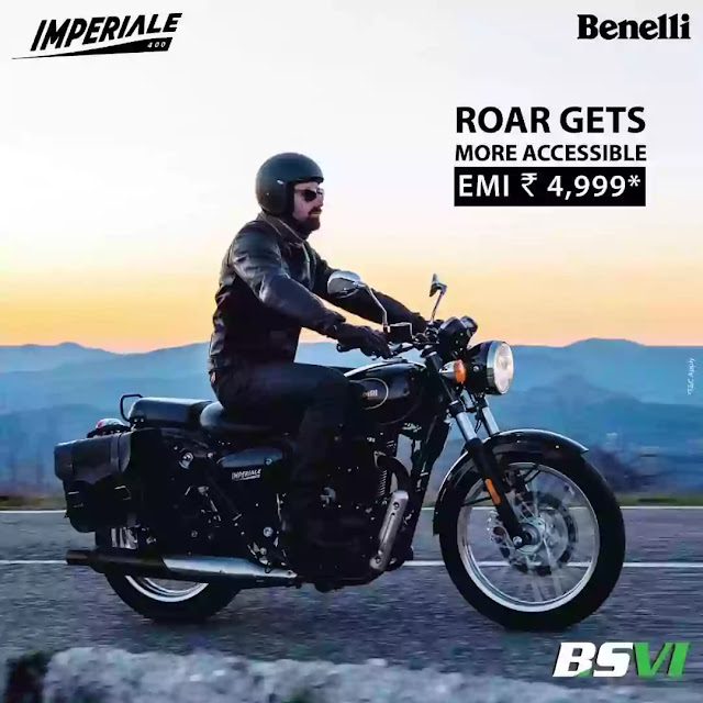 Benelli Imperiale 400 BS6 is now available in low EMI offer of Rs 4,999 only