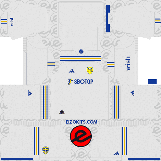 Leeds United 2023-2024 Kits Released By Adidas - Dream League Soccer Kits (Home)