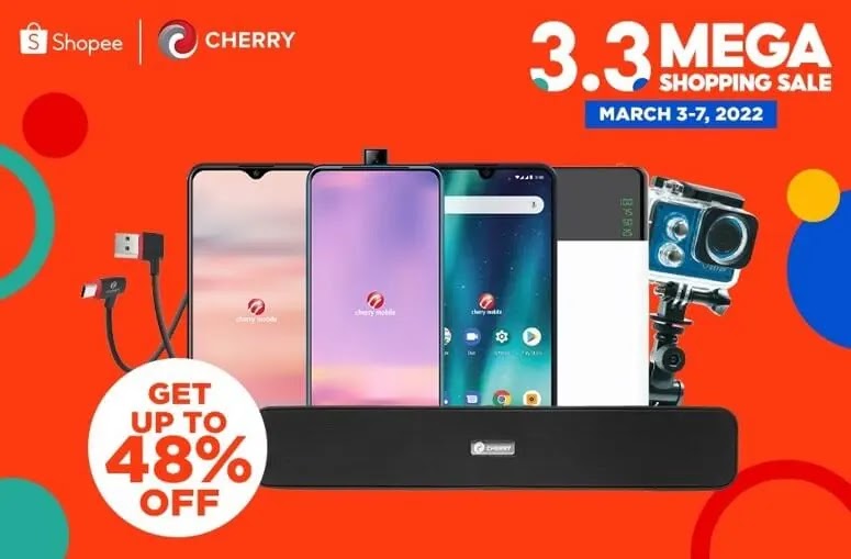 From March 3 to 7, don't miss CHERRY on the 3.3 Sale at Shopee and Lazada