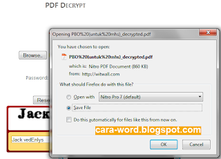 cara menghilangkan password pdf