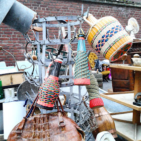 Bouteilles scoubidou / Brocante Amiens / Octobre 2015 / Photos Atelier rue verte /