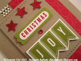 Margaret Raburn.  A Banner Christmas set.  Stampin' Up!, Christmas, holiday card.